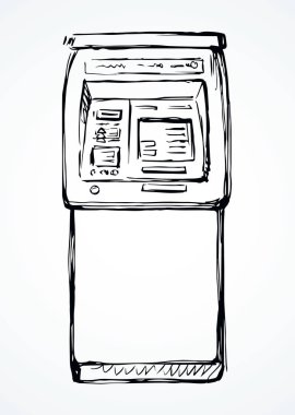 ATM cihaz simgesi. Vektör çizimi