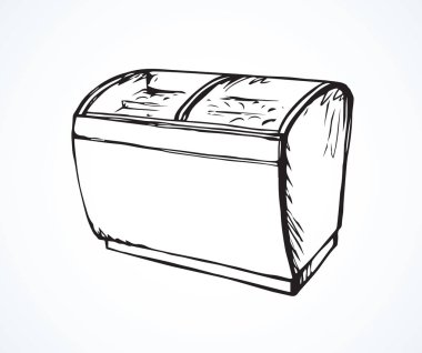 Dondurucu depolamak için. Vektör çizim