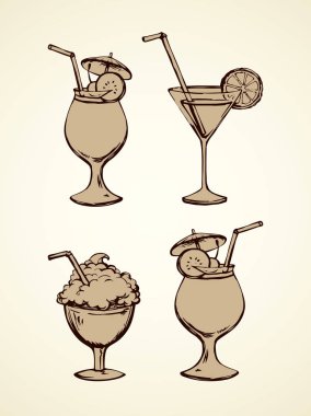 Kokteyl. Vektör çizim