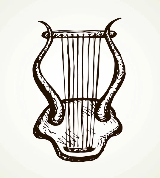 Harfa. Vektorové kreslení — Stockový vektor