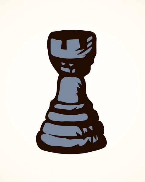 Figura ajedrez. Torre. Dibujo vectorial — Vector de stock