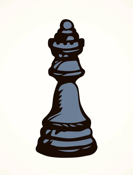 Figura ajedrez. Reina. Dibujo vectorial — Vector de stock