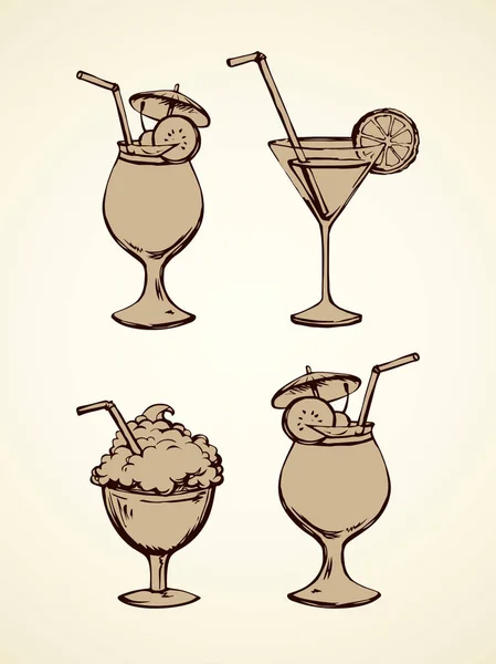 Cocktail. Desenho vetorial — Vetor de Stock