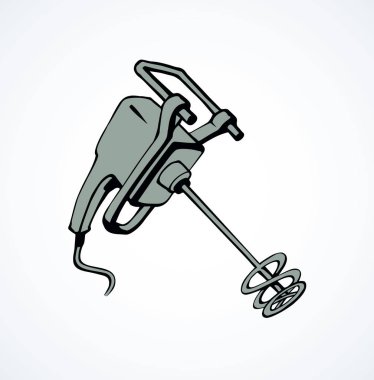 El mikseri beton için. Vektör çizim