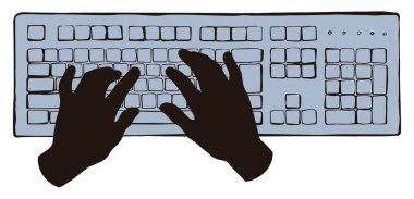 Dizüstü bilgisayar. Yukarıdan görüntüleyin. Vektör çizim