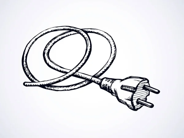 Socket and plug. Vector drawing — Stock Vector
