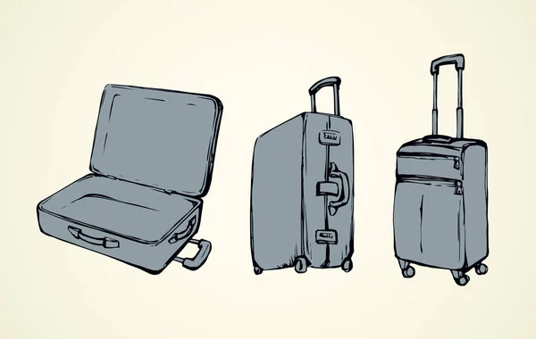 Une valise. Dessin vectoriel — Image vectorielle