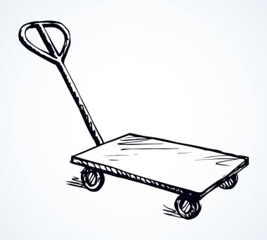 Ambar arabası. Vektör çizimi