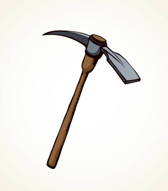 Pick axe icon. Vector drawing sign clipart