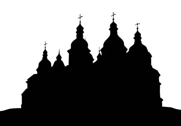 Catedral Vector Saint Sophia em Kiev, Ucrânia —  Vetores de Stock