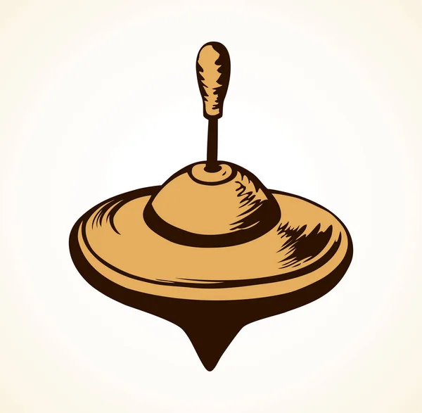 Spinning Top. Disegno vettoriale — Vettoriale Stock