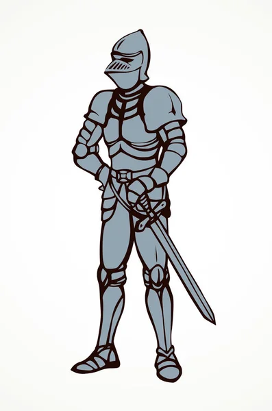 Knight. Vector drawing — Stock Vector