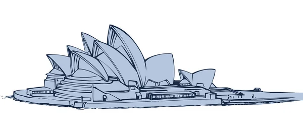 Sydney Opera House. Boceto vectorial — Vector de stock