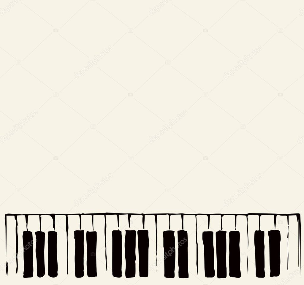 Piano Keys. Vector drawing