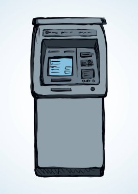 ATM cihaz simgesi. Vektör çizimi