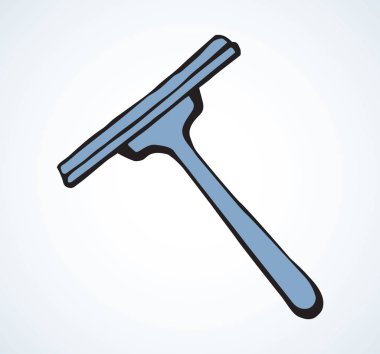 Pencere temizleyici. Vektör çizimi