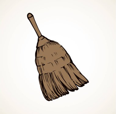 Süpürge. Vektör çizim