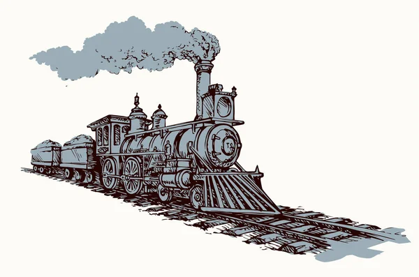 Vector illustration. Locomotive — Stock Vector