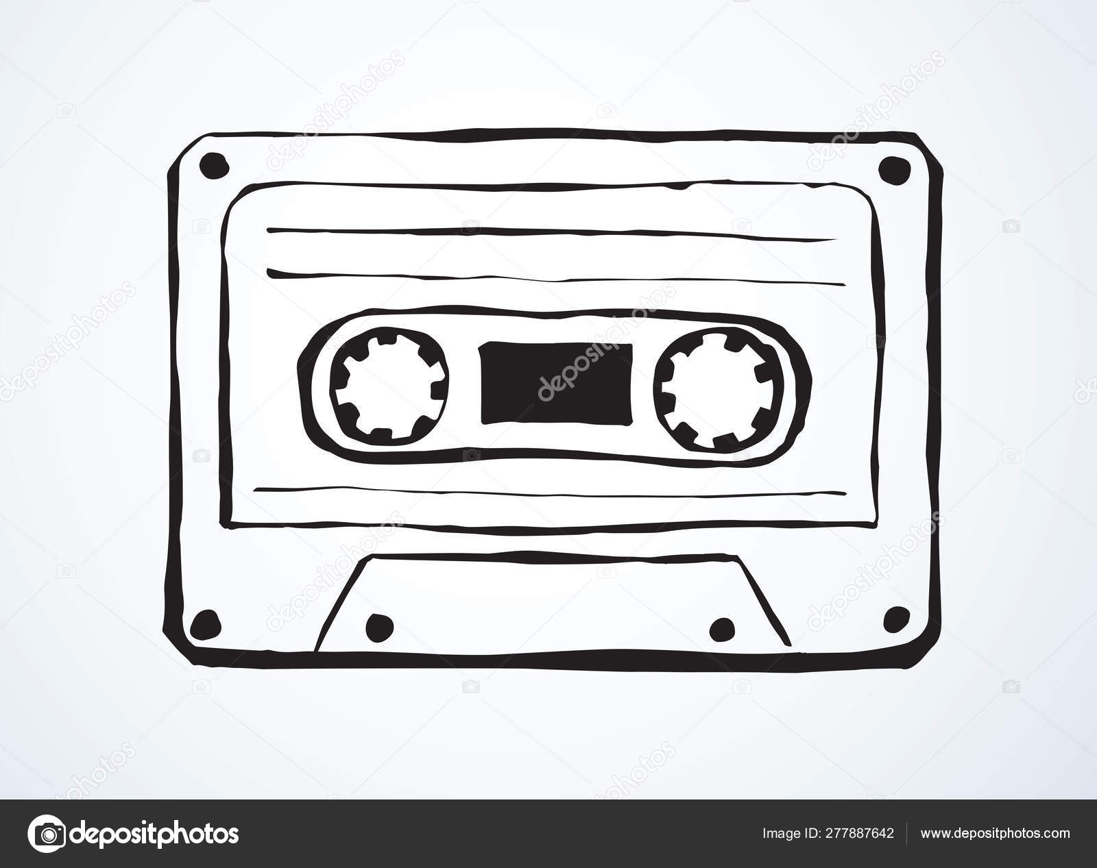 Casete. Dibujo vectorial vector, gráfico vectorial © Marinka imagen