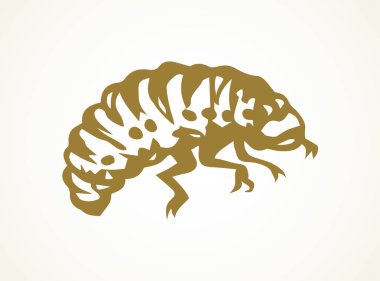 Böceği. Larva. Vektör çizim