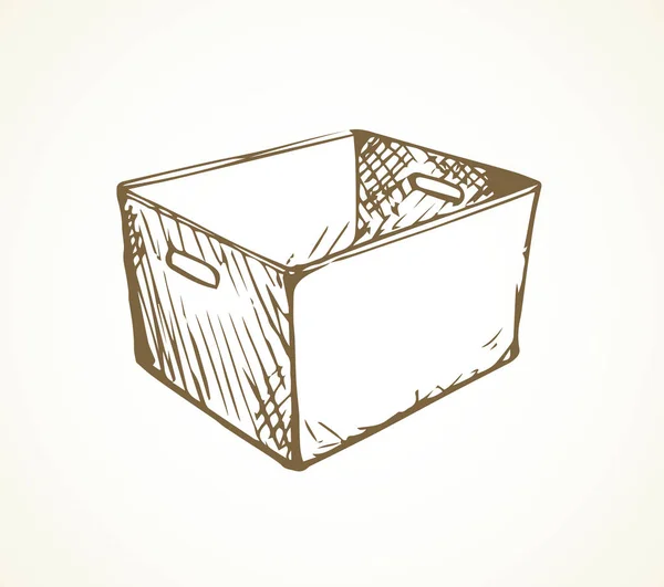 Boîte en carton. icône de dessin vectoriel — Image vectorielle