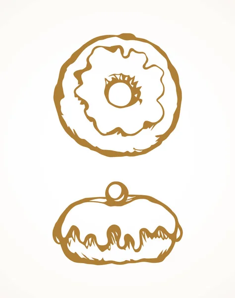 Donut. Desenho vetorial — Vetor de Stock