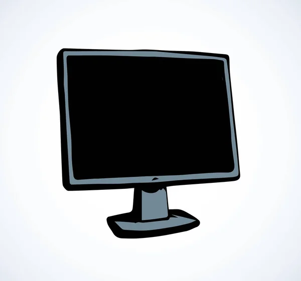 Monitor. Vector drawing — Stock Vector