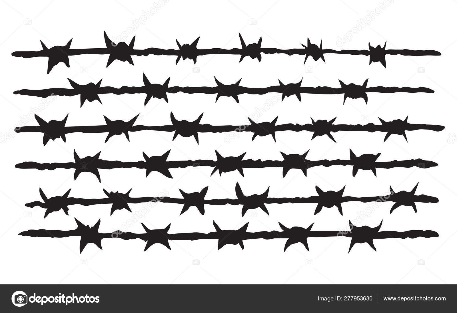 Barbed wire. Vector drawing Stock Vector by ©Marinka 277953630, image size:1600x1094