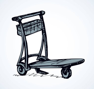 Havaalanı arabası. Vektör çizim