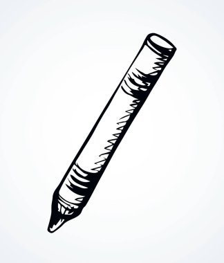 Crayon. Vektör çizim simgesi işareti