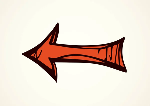 Símbolo de flecha. Dibujo vectorial — Vector de stock