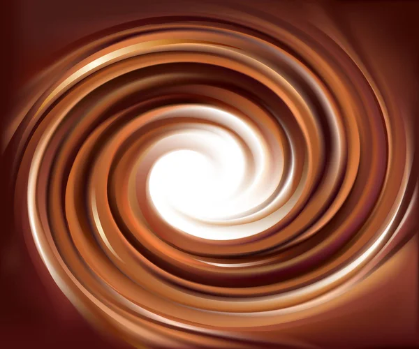 旋回のクリーミーなチョコレートの質感のベクトルの背景 — ストックベクタ