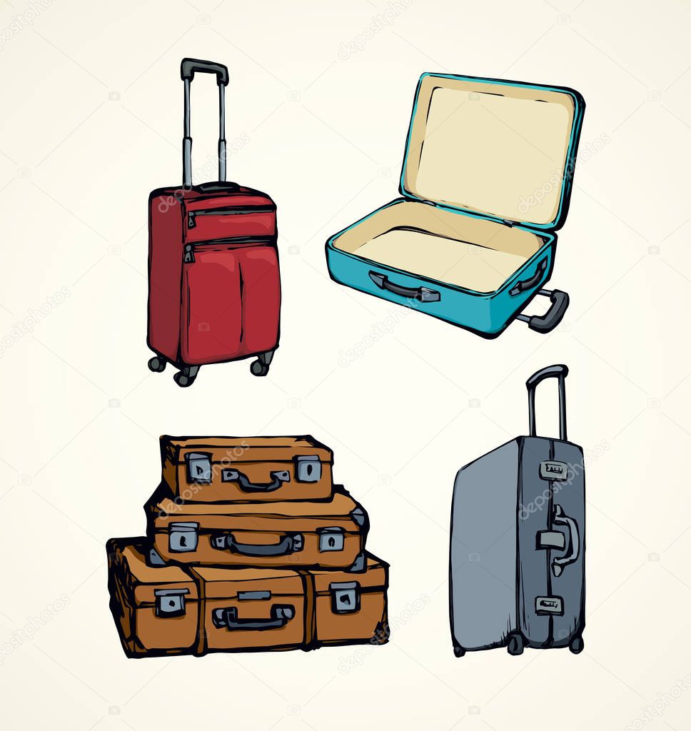 Suitcase. Vector drawing