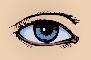 Göz. Vektör çizim simgesi işareti
