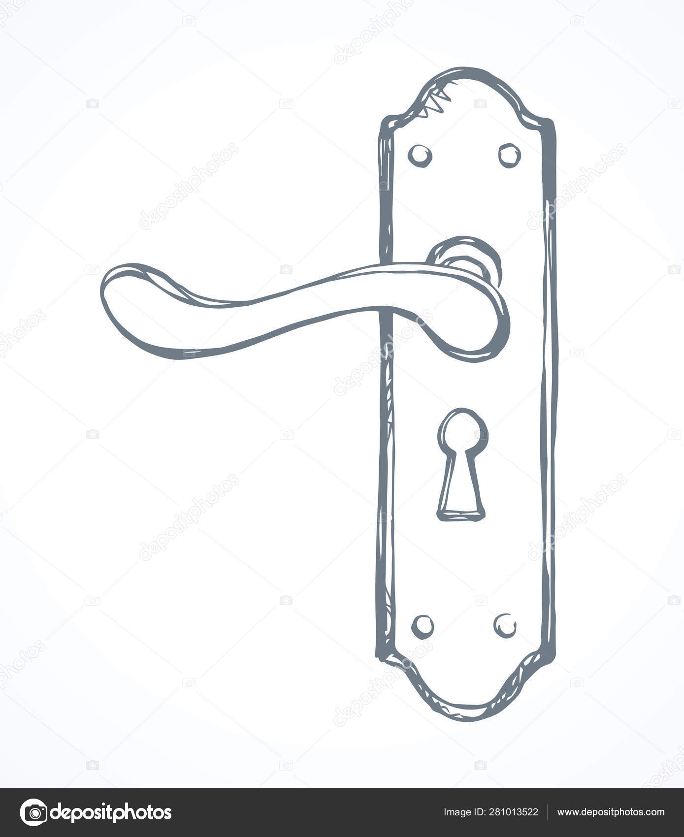 Door Knob Vector Drawing Stock Vector C Marinka 281013522