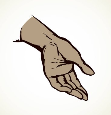 Parmak ile işaret etmek. Vektör çizim