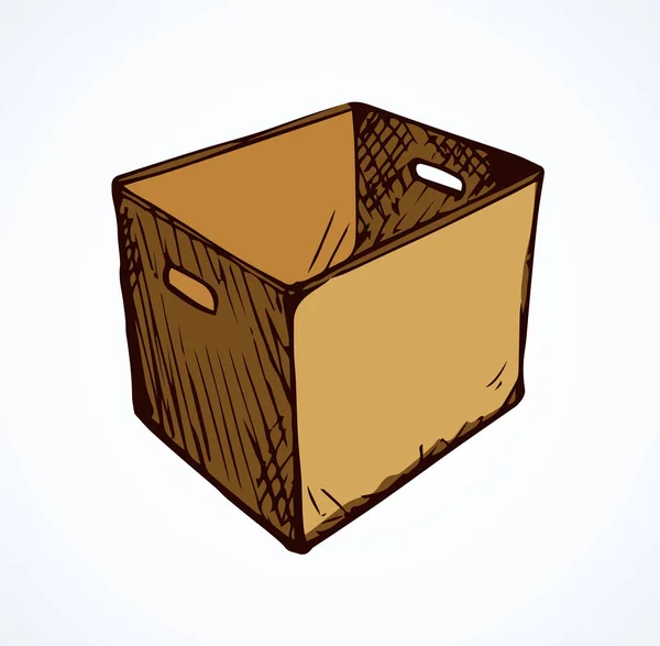Cardboard box. Vector drawing icon — Stock Vector