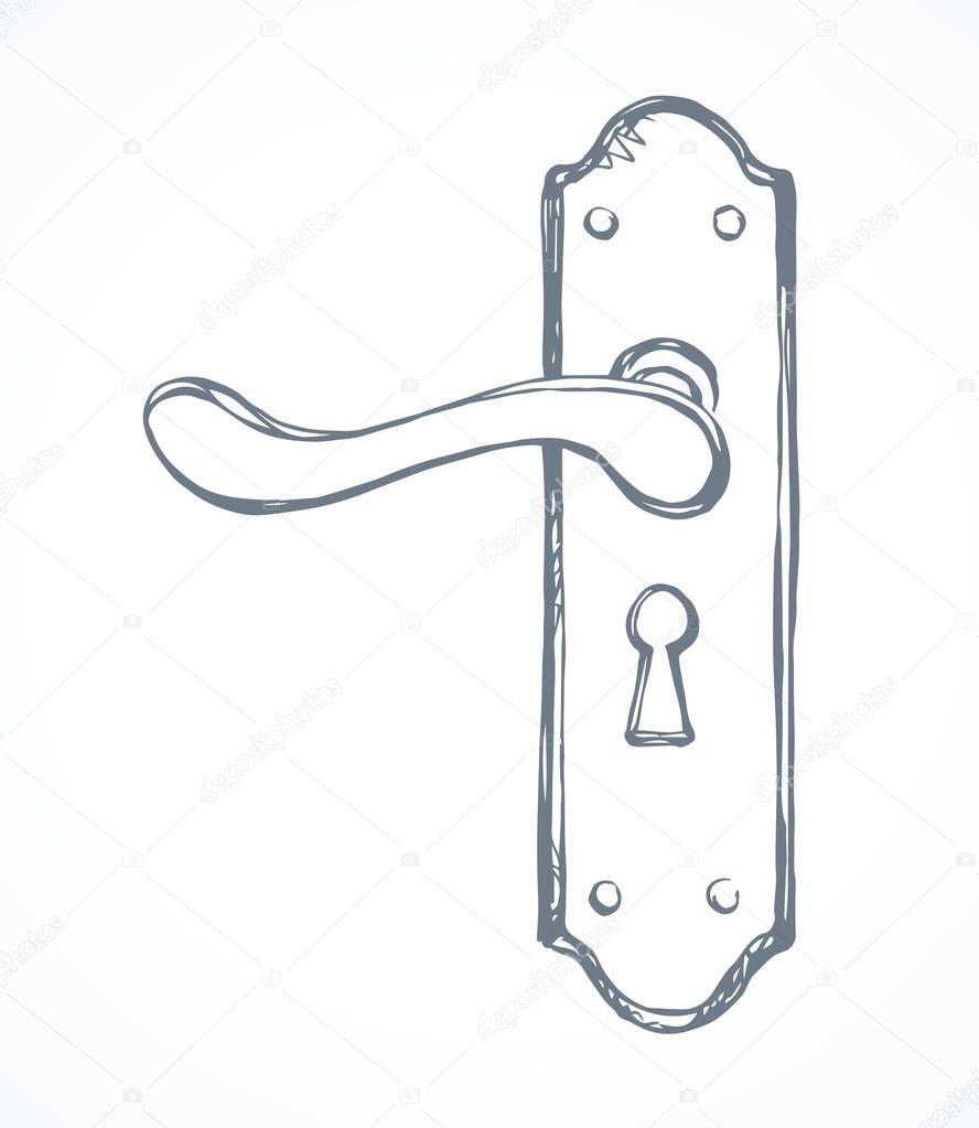 Door knob. Vector drawing