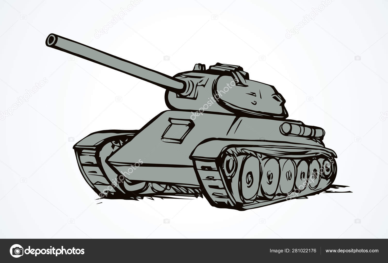 Tank. Vector drawing Stock Vector by ©Marinka 281022176