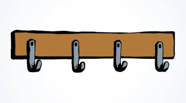 Duvara kanca. Vektör çizim