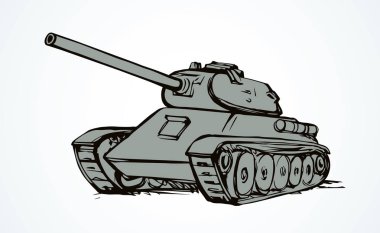 Tank. Vektör çizim