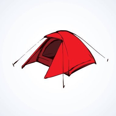 Çadır. Vektör çizim