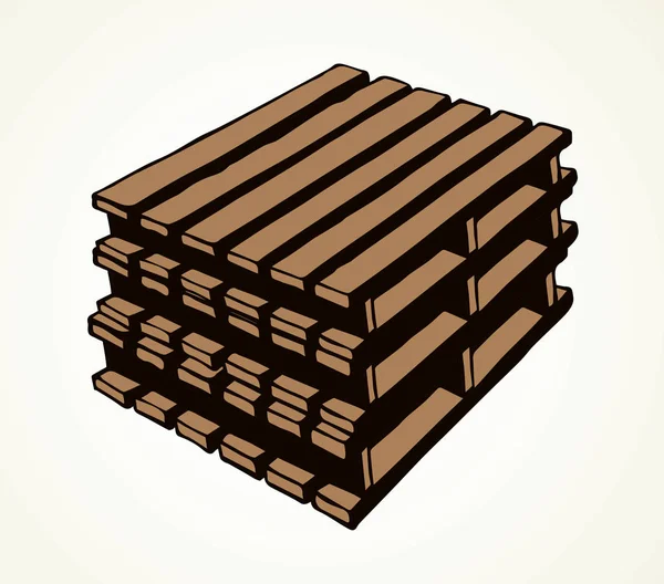 Pallet. Vector tekening — Stockvector