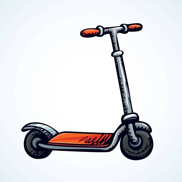 Kick scooter. Vector drawing — Stock Vector