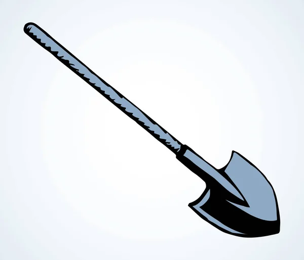 Shovel. Vector drawing icon sign — Stock Vector