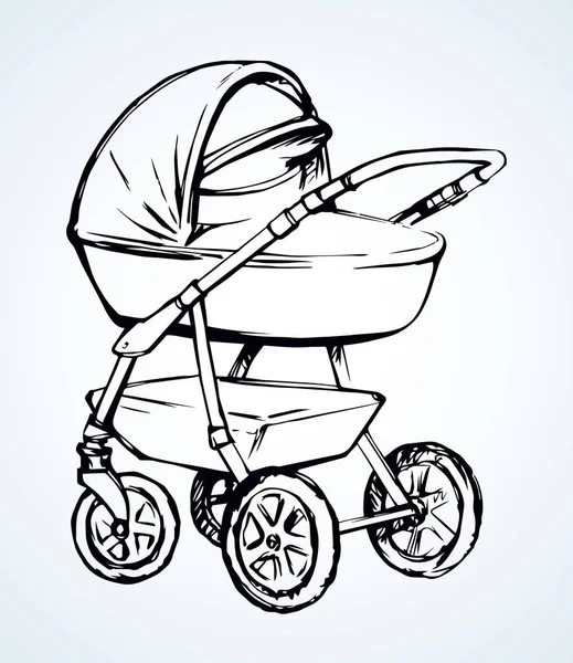 Baby vervoer. Pictogram vector tekening — Stockvector