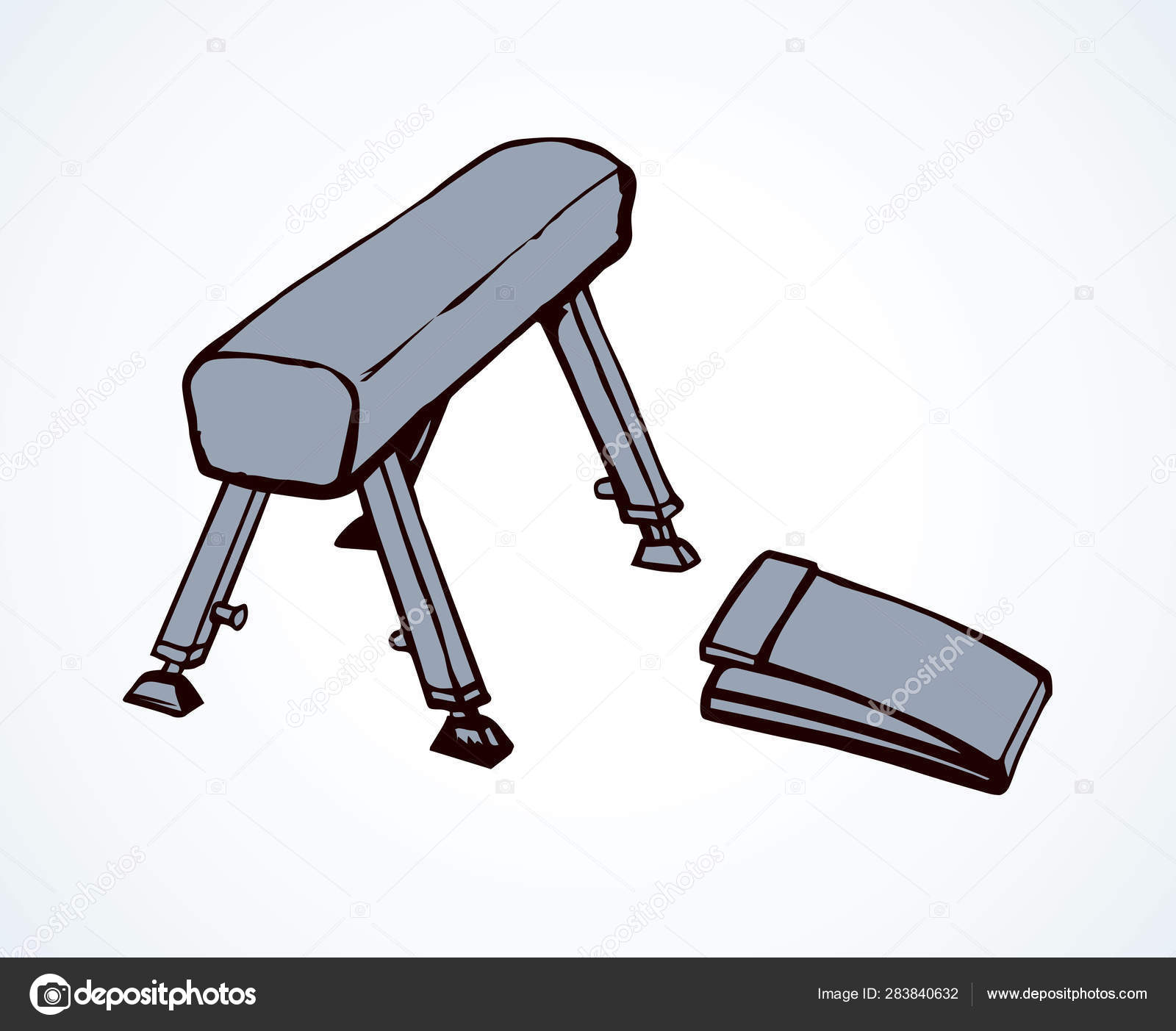 Pommel Horse Vector Drawing Stock Vector C Marinka 283840632