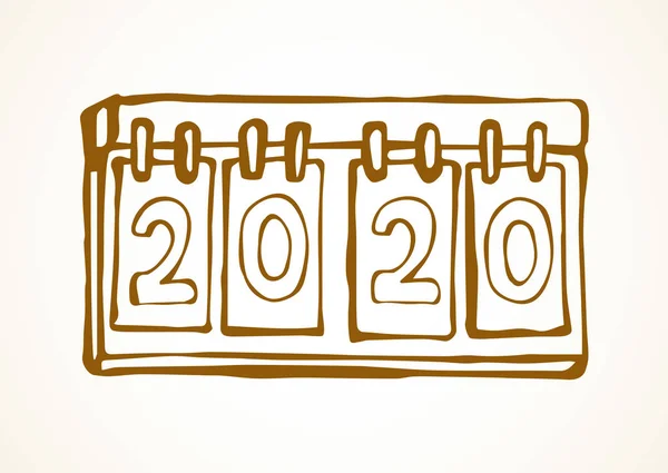 Marca o ano novo. Desenho vetorial —  Vetores de Stock
