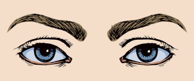 Göz. Vektör çizim simgesi işareti