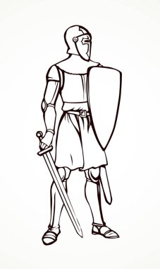 Şövalye. Vektör çizim